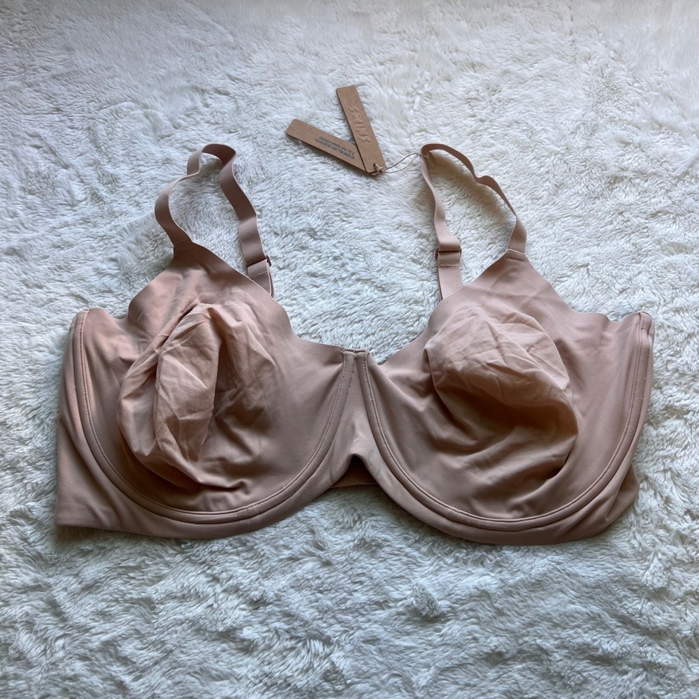 SKIMS Womens Fits Everybody Unlined Demi Bra Mica BR-UWR-2293 Size 46DDD New